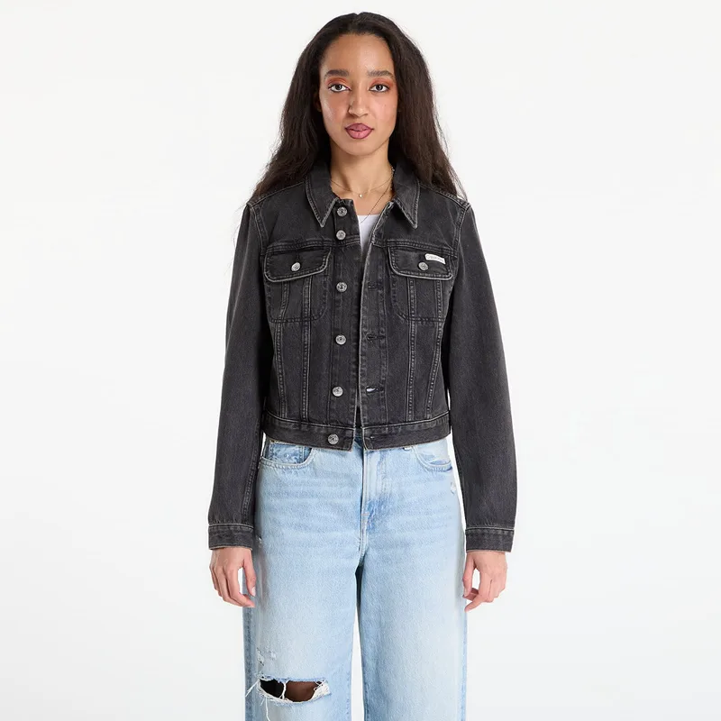 Μπουφάν Calvin Klein Jeans Cropped 90S Denim Jacket Black XS