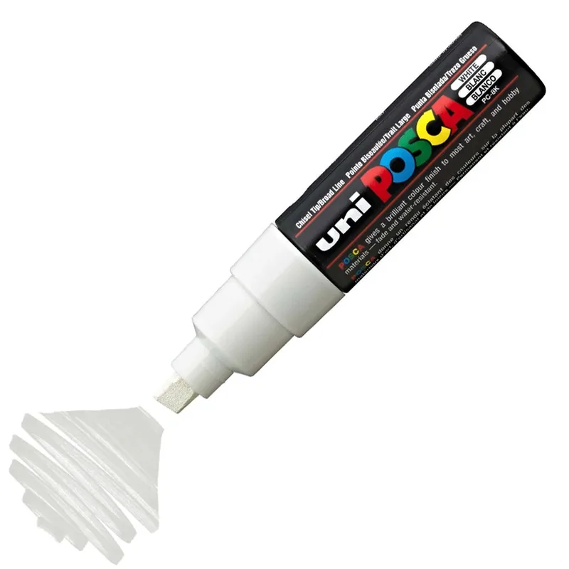 Posca PC-8K Λευκός Μαρκαδόρος UNI Large 8mm