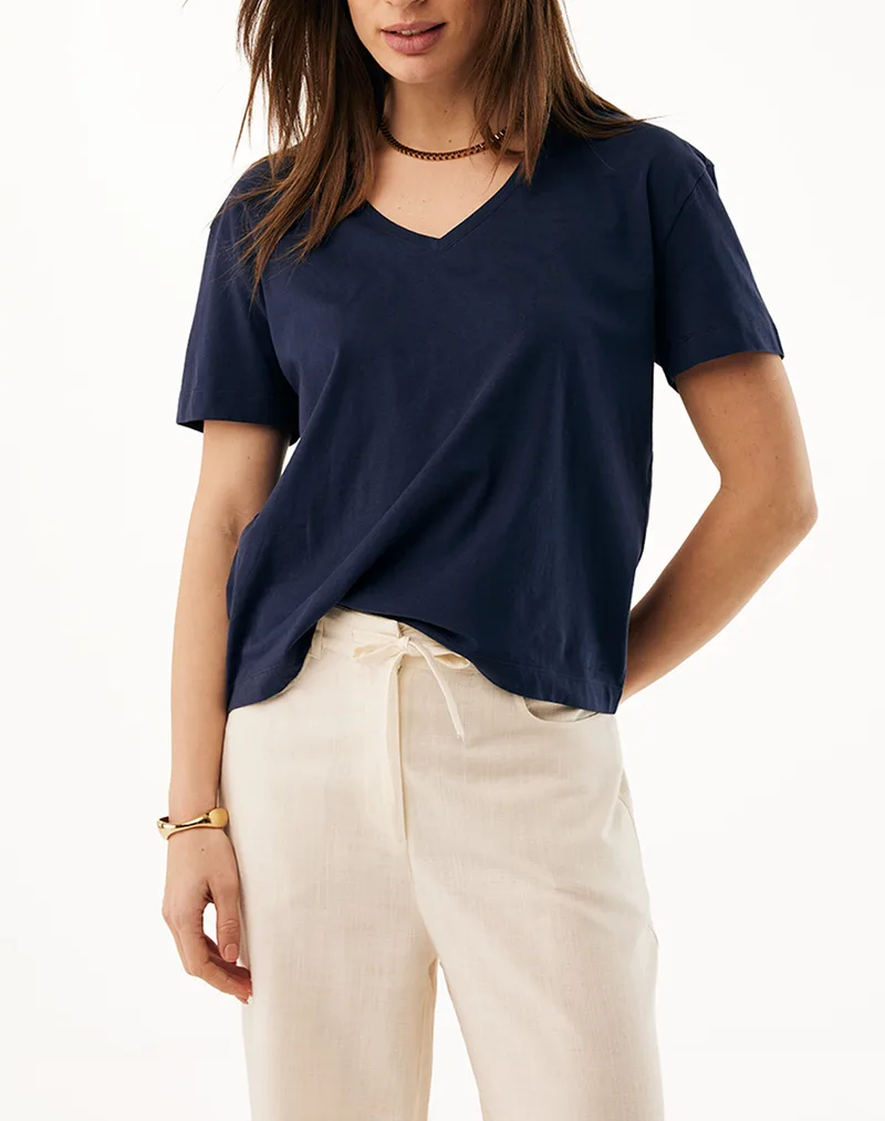MEXX NORALINE V-neck T-shirt MF007800361W-193920 MidnightBlue