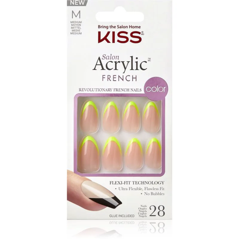 KISS Acrylic French Color Ψεύτικα νύχια Hype 28 τμχ