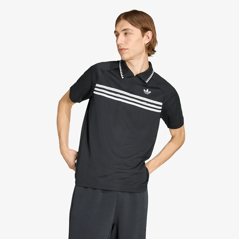 T-shirt adidas Chest Stripes Slim Polo Black XL