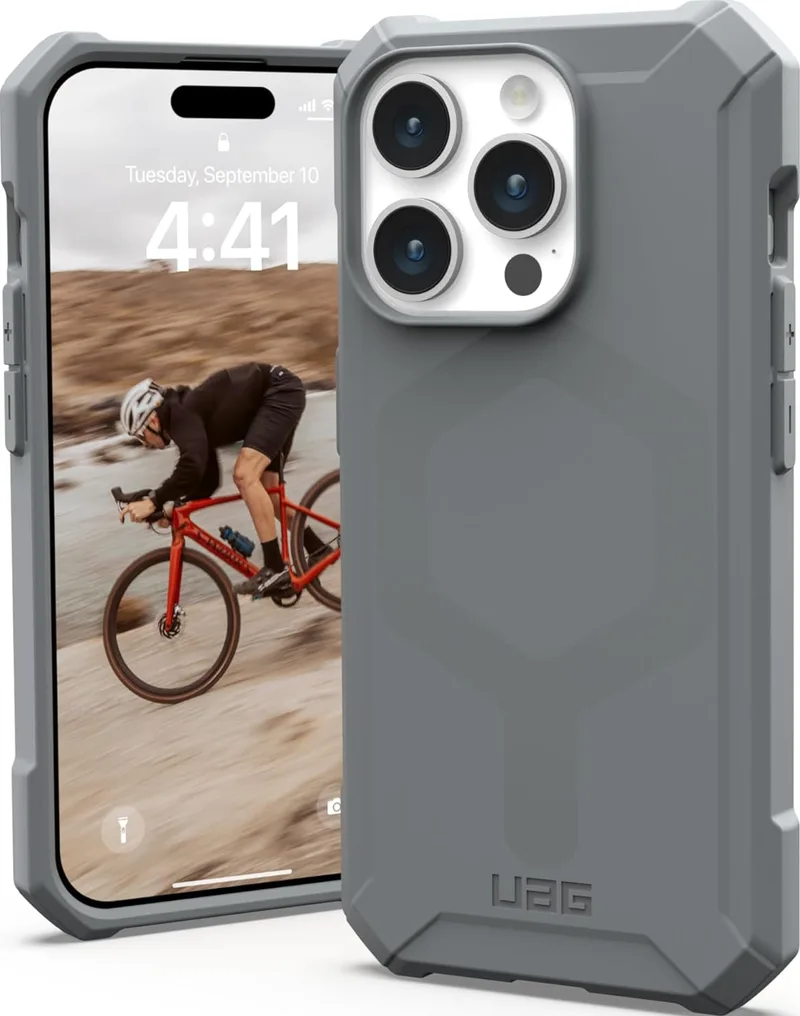 UAG Essential Armor - Ανθεκτική MagSafe Θήκη Σιλικόνης - Apple iPhone 15 Pro - Silver (114276113333)