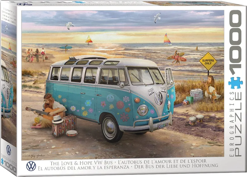 Puzzle 1000τμχ The Love & Hope VW Bus