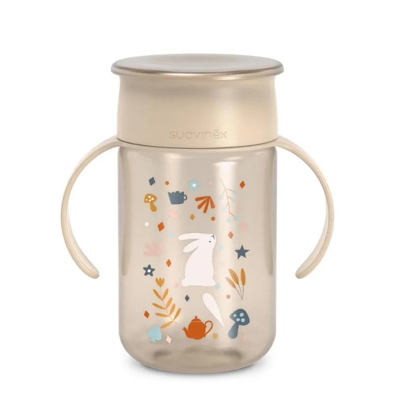 Εκπαιδευτικό Ποτήρι Suavinex Με Λαβές Wonderland Μπεζ 340ml BR79405