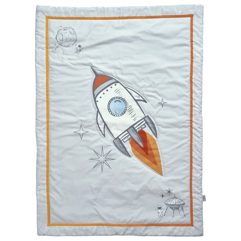 Κουβερλί Das Baby Fun 4877 Γκρι- Κίτρινο- Μπλε 110x150