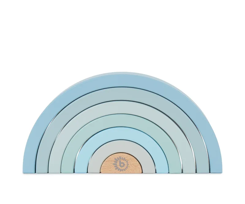 Bieco Ξύλινο Παιχνίδι Στοίβαξης Rainbow Blue