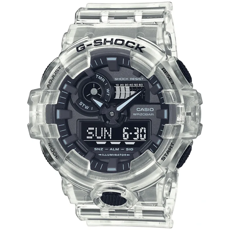 CASIO G-Shock Transparent Rubber Strap GA-700SKE-7AER