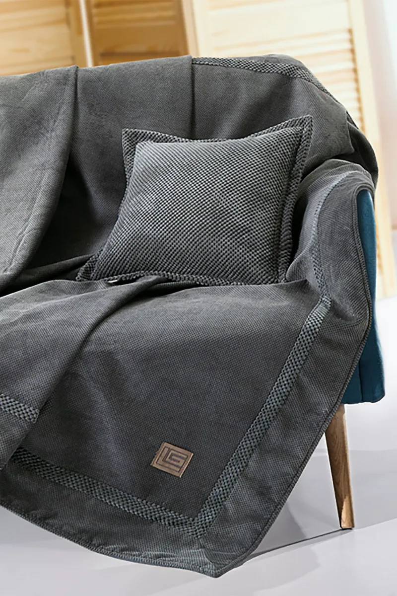 Guy Laroche ριχτάρι τριθέσιου καναπέ "Rubicon Anthracite" 170 x 300 cm - 1133086122006