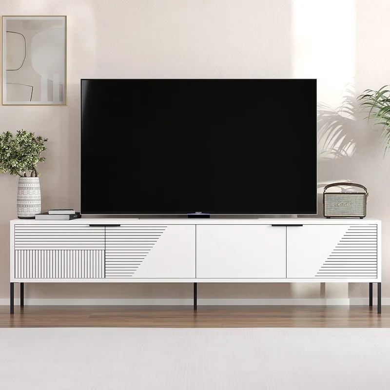 Έπιπλο Τηλεόρασης Dore - White 327Ods1316 (180x45x30 cm)