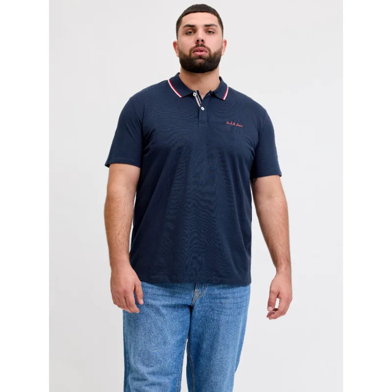 Polo πικέ "Blaze" της Jack & Jones,σε plus fit γραμμή - Navy Blazer