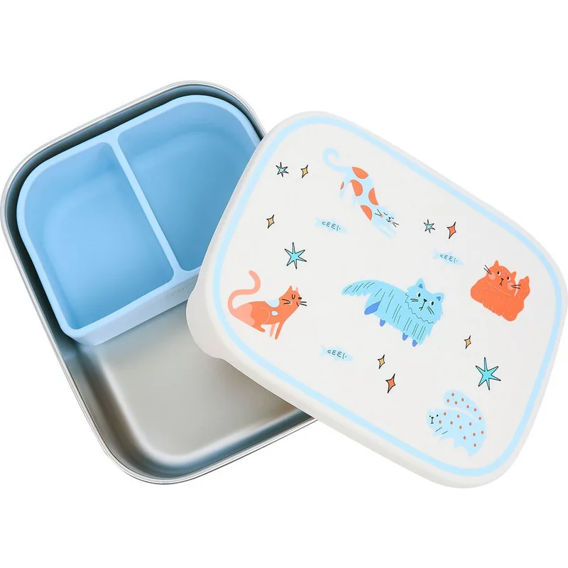 Stainless Steel Lunchbox Meowtiful - The Cotton Cloud
