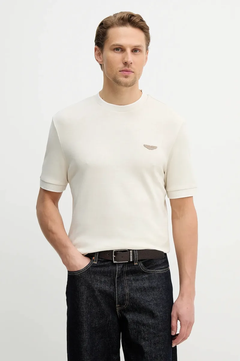 T-shirt με προσθήκη μαλλιού BOSS C-Thompson 242_AM