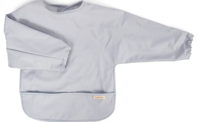 Filibabba Bib With Sleeves – Pearl Blue