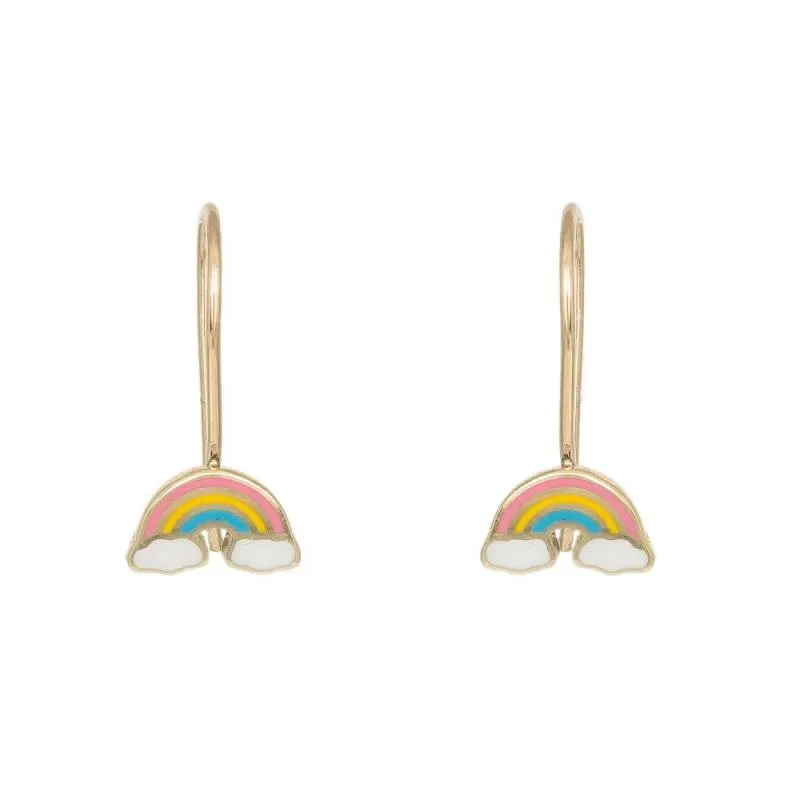 Χρυσά παιδικά σκουλαρίκια Κ14 rainbow 043199 043199 Χρυσός 14 Καράτια