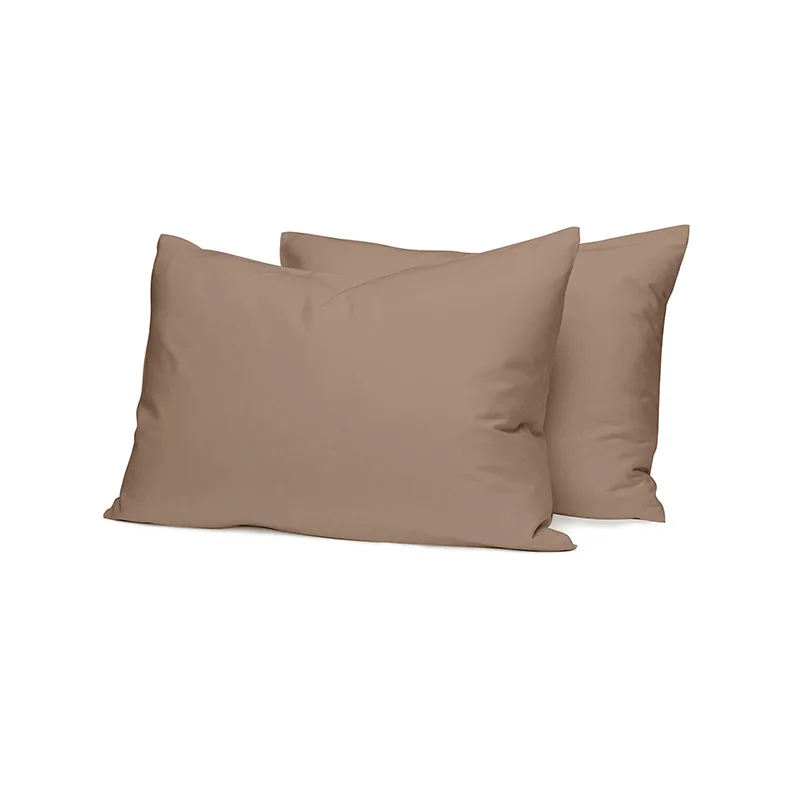 Μαξιλαροθήκες Ζεύγος 50X70 Sunshine Cotton Feelings 118 Brown (50x70)