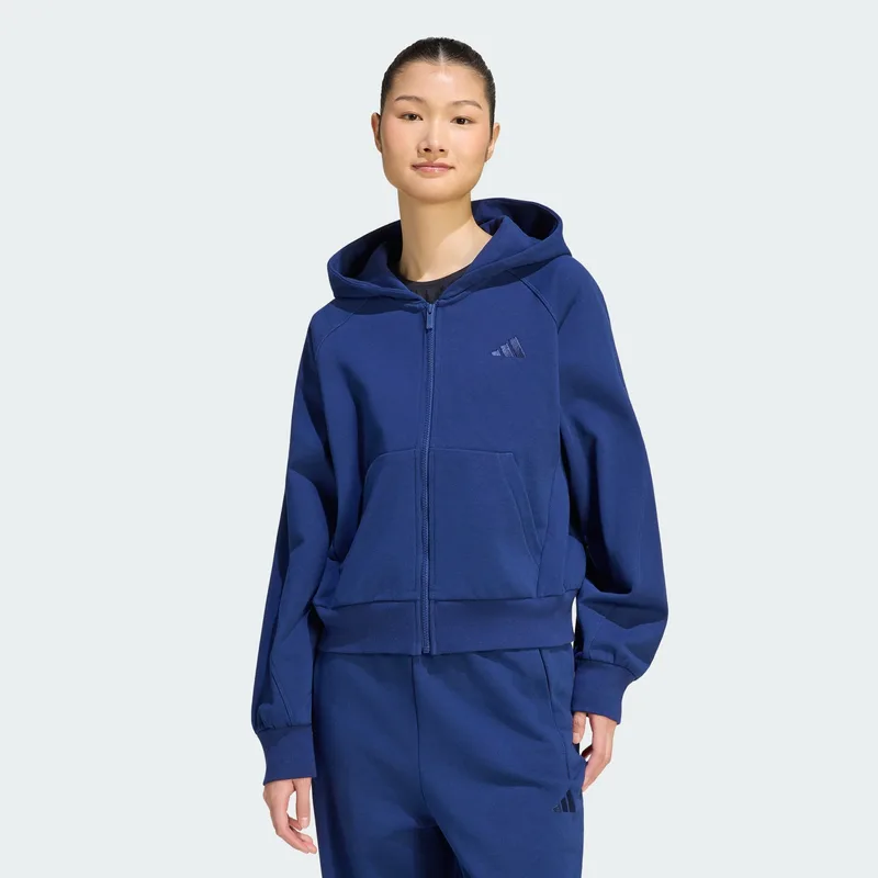 adidas sportswear W Kit Small Logo Full Zip Hoodie (9000280361_5123)