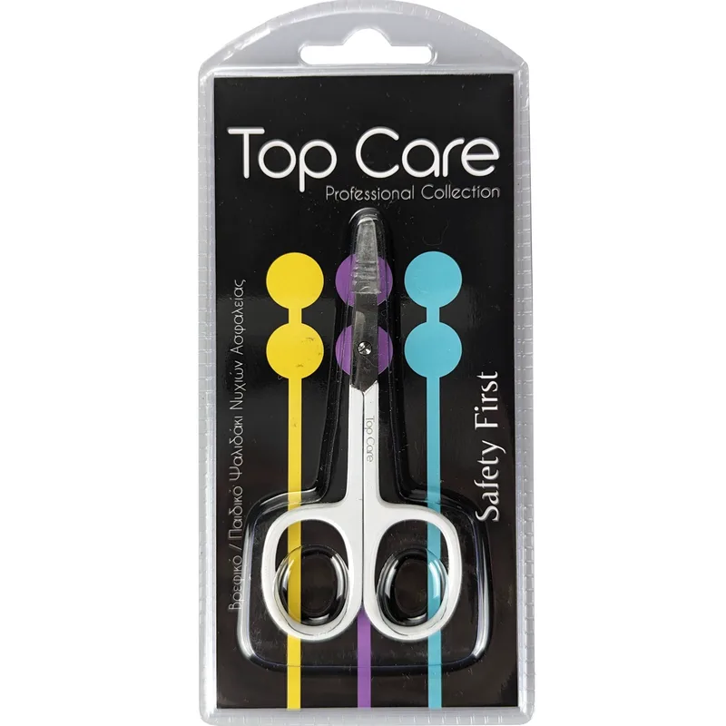 Top Care Baby - Kids Stainless Steel Nail Scissors Βρεφικό - Παιδικό Ψαλιδάκι Νυχιών Ασφαλείας 1 Τεμάχιο