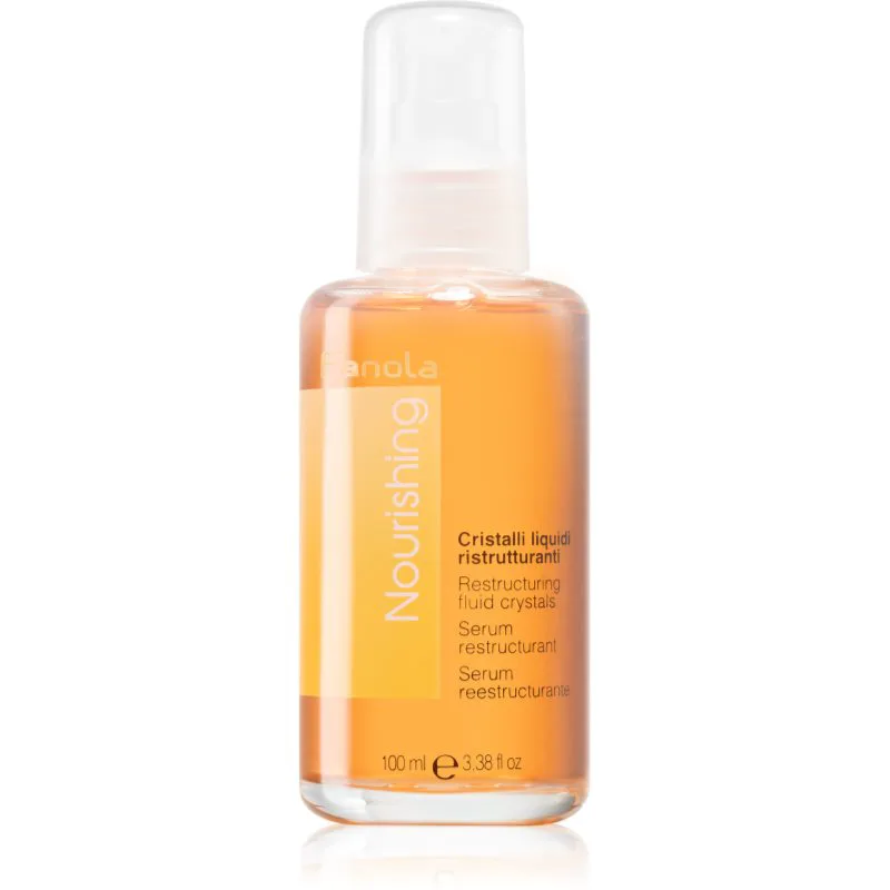 Fanola Nourishing Cristalli Liquidi ελαιώδης ορός για ξηρά και κατεστραμμένα μαλλιά 100 ml