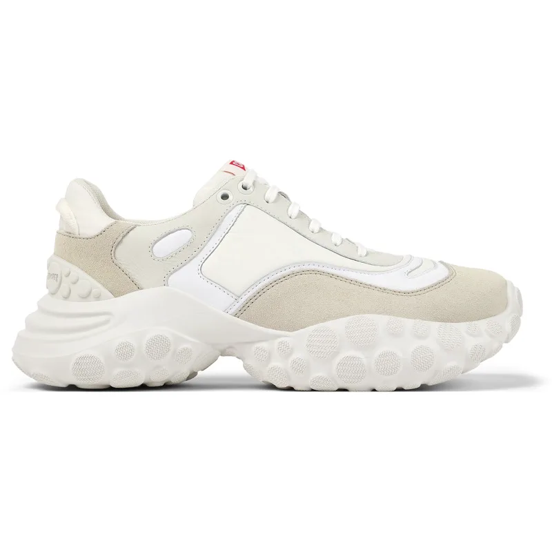 CAMPER Pelotas Mars - Sneakers Για Ανδρικα - Λευκό,Γκρι, Μέγεθος 43, Cotton fabric/Smooth leather