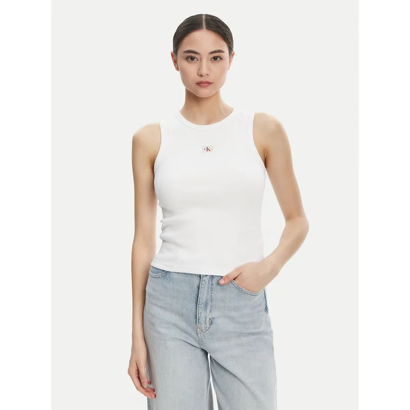 Calvin Klein Jeans Τοπ LV047C201G Λευκό Slim Fit