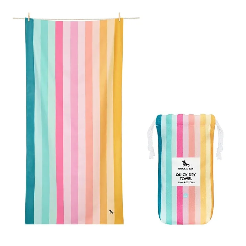Dock & Bay Quick Dry Beach Towel - Coastal Candy XL (200cm x 90cm)