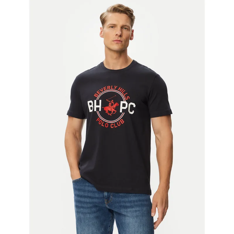 Beverly Hills Polo Club T-Shirt P-SS26M-TS1258 Σκούρο μπλε Regular Fit