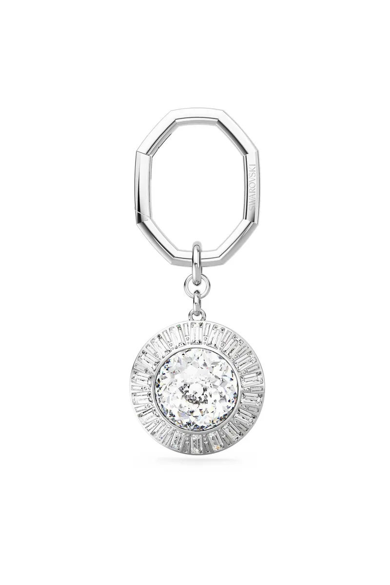 Swarovski γυναικείο μπρελόκ στρογγυλή κοπή, άσπρο, επιμετάλλωση ροδίου - 5669119