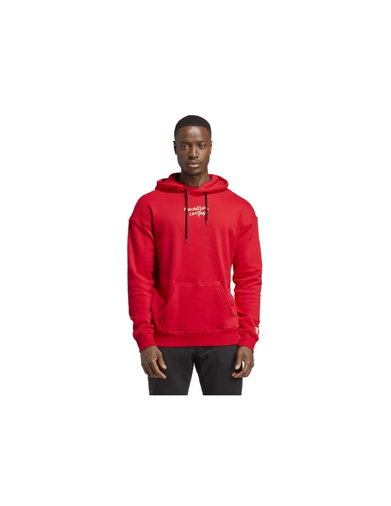 Adidas Ανδρικό Φούτερ με Κουκούλα και Τσέπες Better Scarlet HT1992