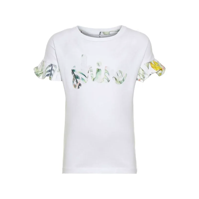 Μπλούζα μακό κορίτσι Name it -13165554-WHITE organic cotton