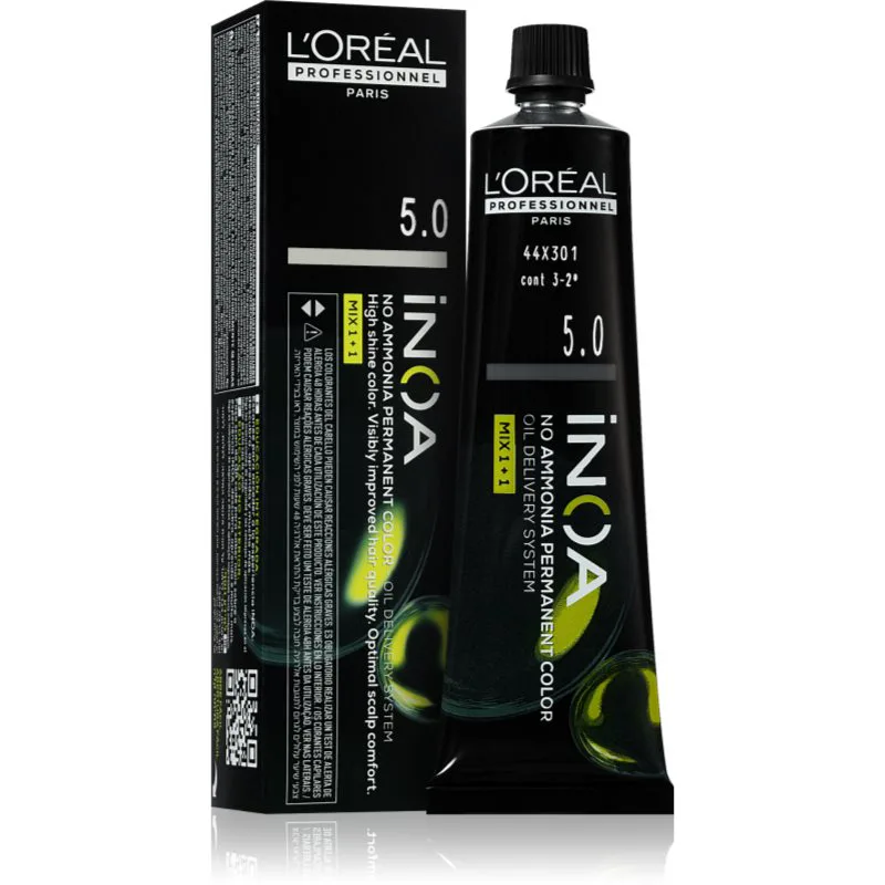 L’Oréal Professionnel Inoa μόνιμη βαφή μαλλιών χωρίς αμμωνία απόχρωση 5.0 60 ml