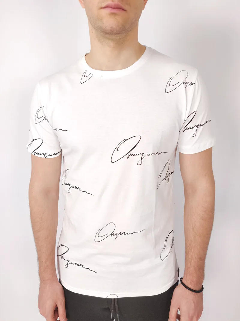 Clever T-Shirt Με Τύπωμα Σε όλη Τη Μπλούζα - Λευκό - CT21440
