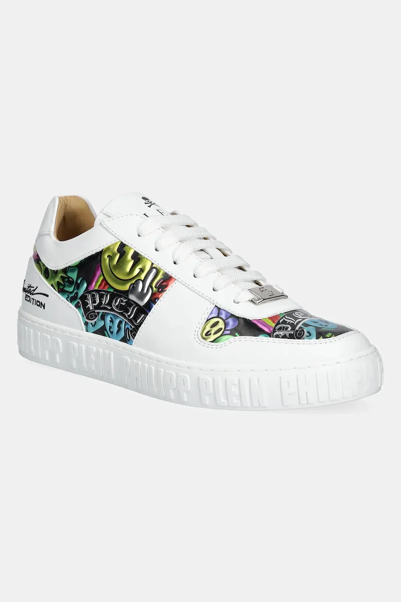 Δερμάτινα sneakers Philipp Plein Nappa Lo-Top Smile