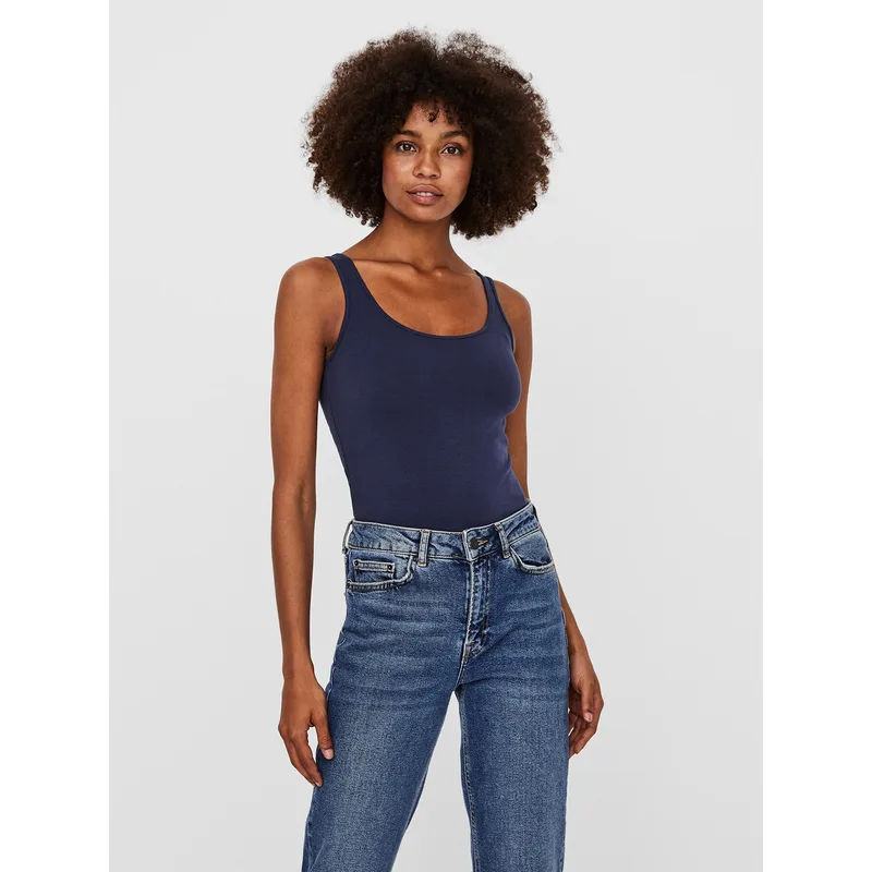 Vero Moda Τοπ Maxi 10185110 Σκούρο μπλε Regular Fit