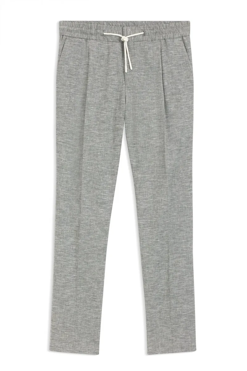 HUGO ΠΑΝΤΕΛΟΝΙ CHINO SLIM FIT ΚΟΡΔΟΝΙ ΜΕΣΗ GETLIN251F3 ΓΚΡΙ