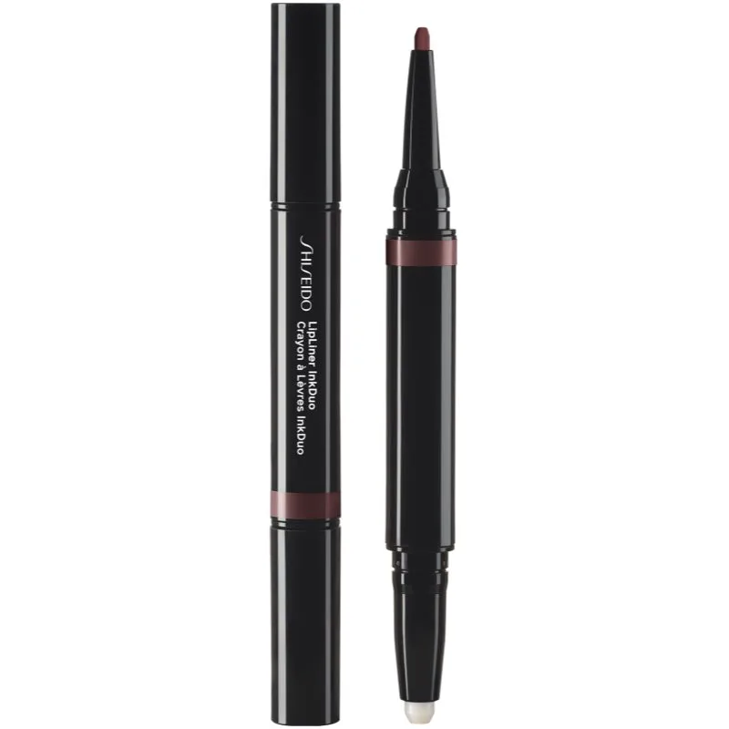 Shiseido LipLiner InkDuo κραγιόν και μολύβι περιγράμματος για τα χείλη με βάλσαμο απόχρωση 12 Espresso 1.1 γρ