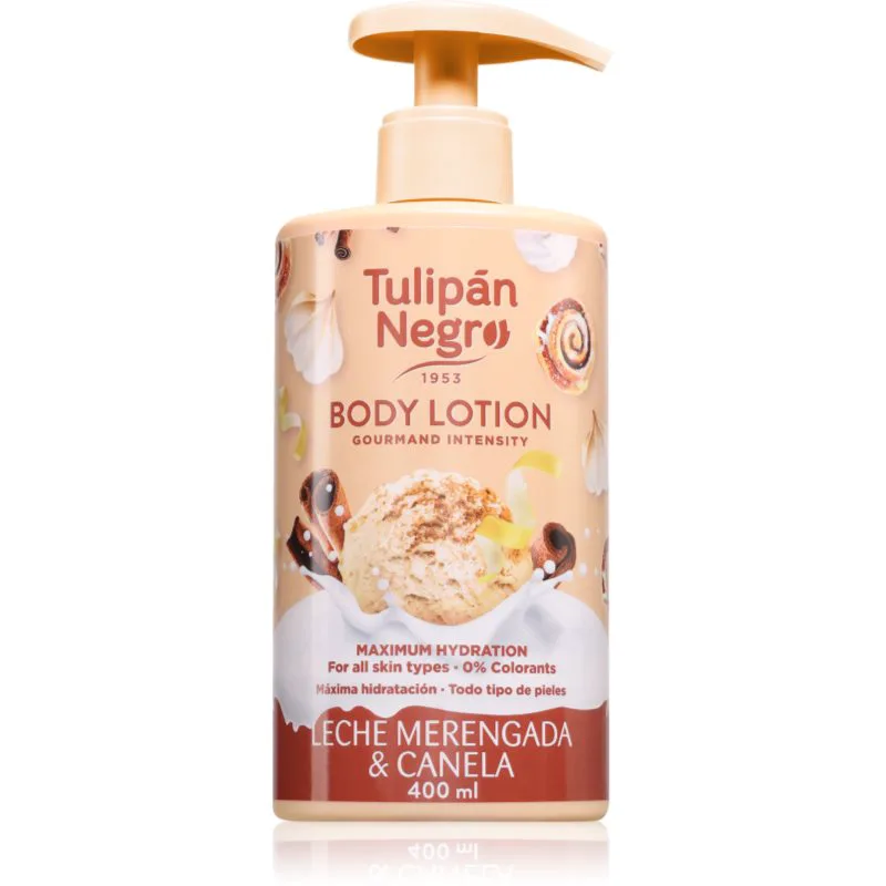 Tulipán Negro Leche Merengada & Canela ενυδατικό γαλάκτωμα σώματος 400 ml