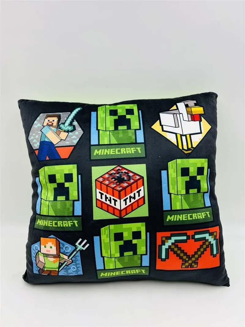 Διακοσμητικό Μαξιλάρι Velboa 38x38εκ. Mojang Minecraft 607 Light Green-Black DimCol (Χρώμα: Μαύρο, Ύφασμα: Velboa) - DimCol - 54461707012