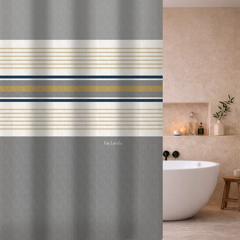 Κουρτίνα Μπάνιου 240X185 Guy Laroche Pinstripe Grey (240x185)