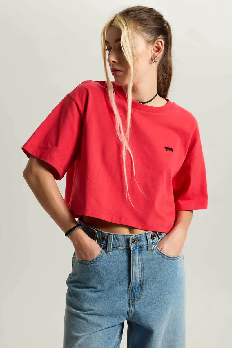 Vans γυναικείο cropped τοπ Relaxed Fit "Salton" - VN000P5QFO91 Φούξια