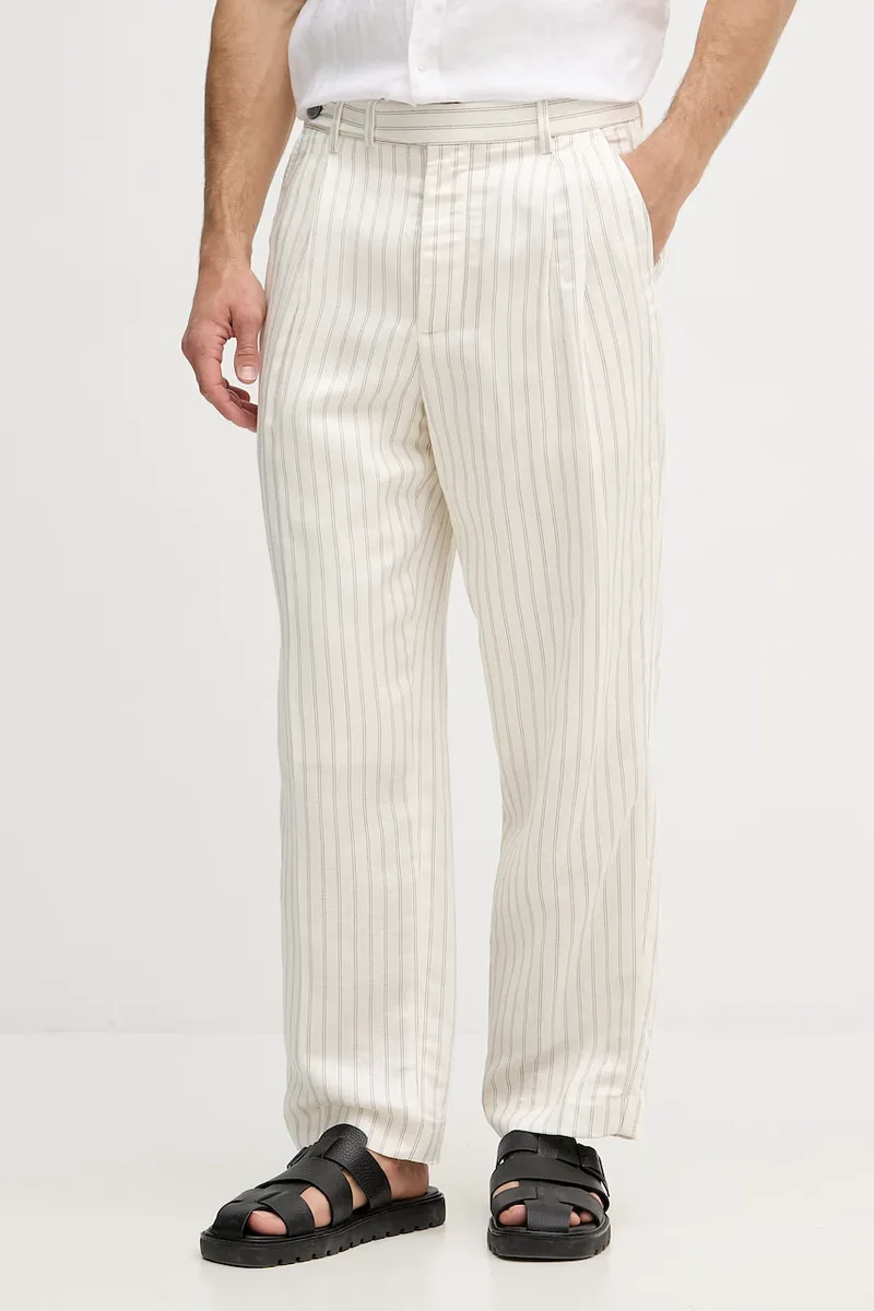 Tommy Hilfiger Παντελόνι ίσιο ανδρικό με λινό NEW YORK
