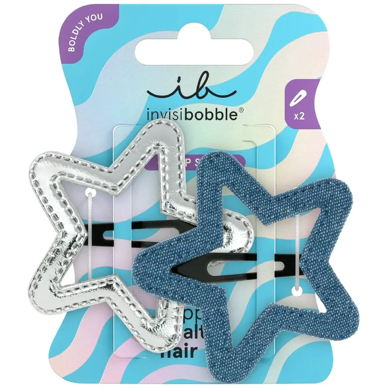 Invisibobble Boldly Snapclips Starlight Serenade Κλίπ με Παιχνιδιάρικη Πινελιά για Λεπτά & Κανονικά Μαλλιά 2 Τεμάχια