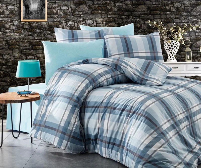 Παπλωματοθήκη Polycotton Μονή 160x240εκ. Εκάβη 421 Sky Blue DimCol (Χρώμα: Μπλε, Ύφασμα: 70% Βαμβάκι-30% Polyester, Μέγεθος: Μονά) - DimCol - 33310823009