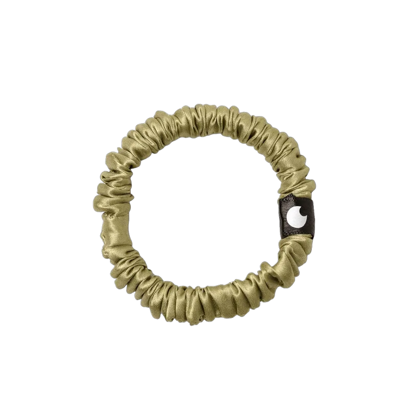 Μεταξωτό Scrunchie Small-Χακί
