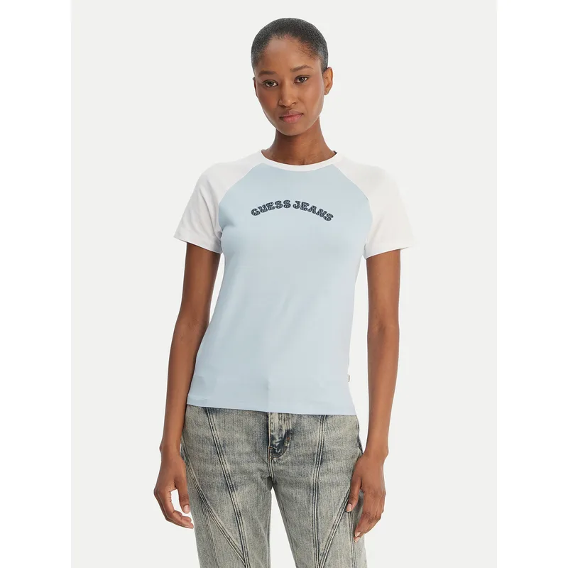 Guess Jeans T-Shirt W6GIB0 J1314 Γαλάζιο Regular Fit