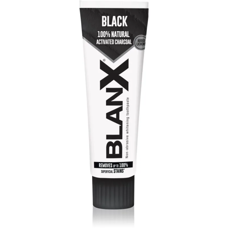 BlanX Black λευκαντική οδοντόκρεμα με ενεργό άνθρακα 75 ml