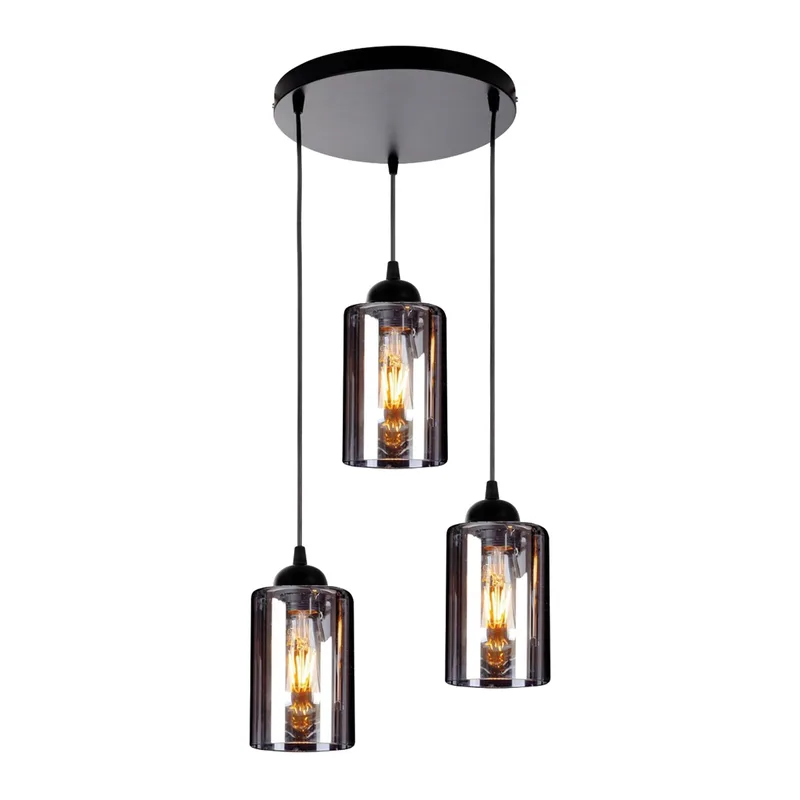 Φωτιστικό Οροφής Τρίφωτο Homelighting Smog 77-8202 White/Black