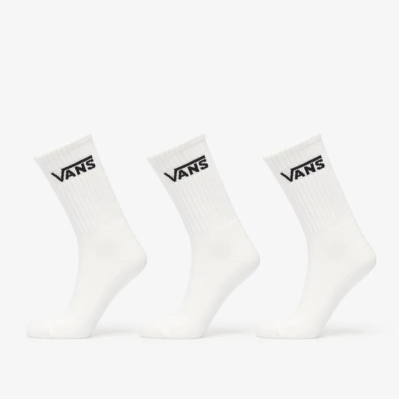 Vans Classic Crew Socks 3-Pack White L