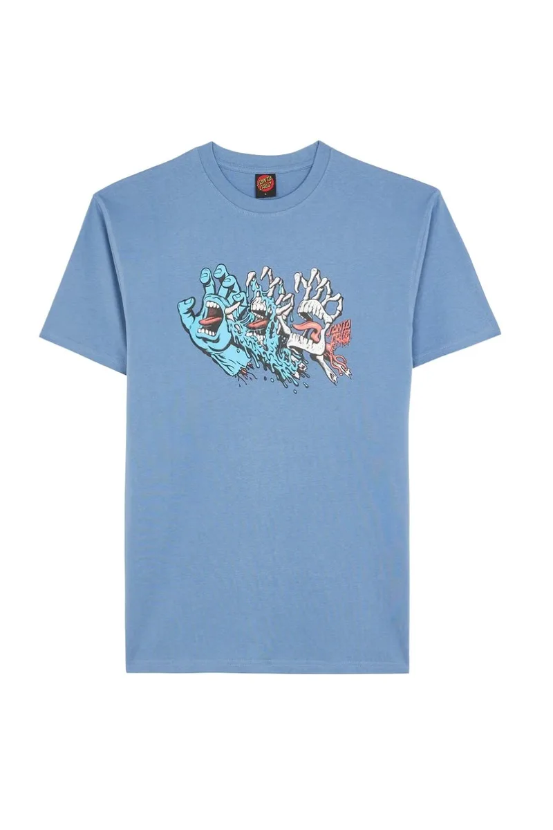 Santa Cruz Evolved Ανδρικό Hand T-Shirt - Ξεθωριασμένο Μπλε-SCA-TEE-11578