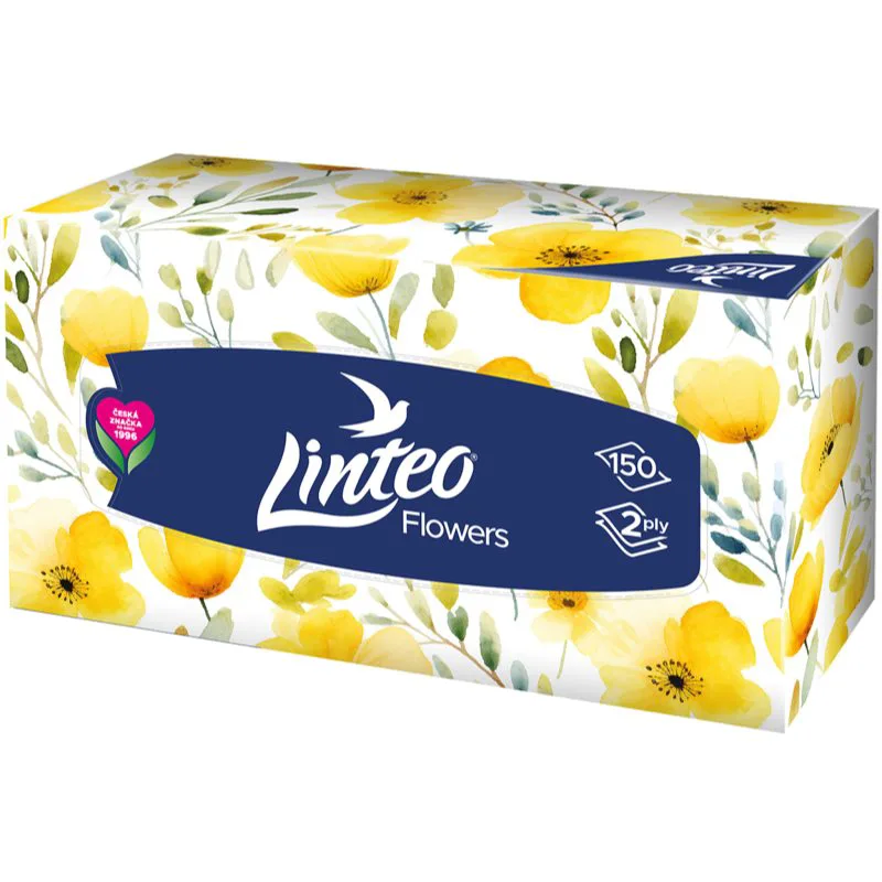 Linteo Paper Tissues Two-ply Paper, 150 pcs per box χαρτομάντηλα 150 τμχ