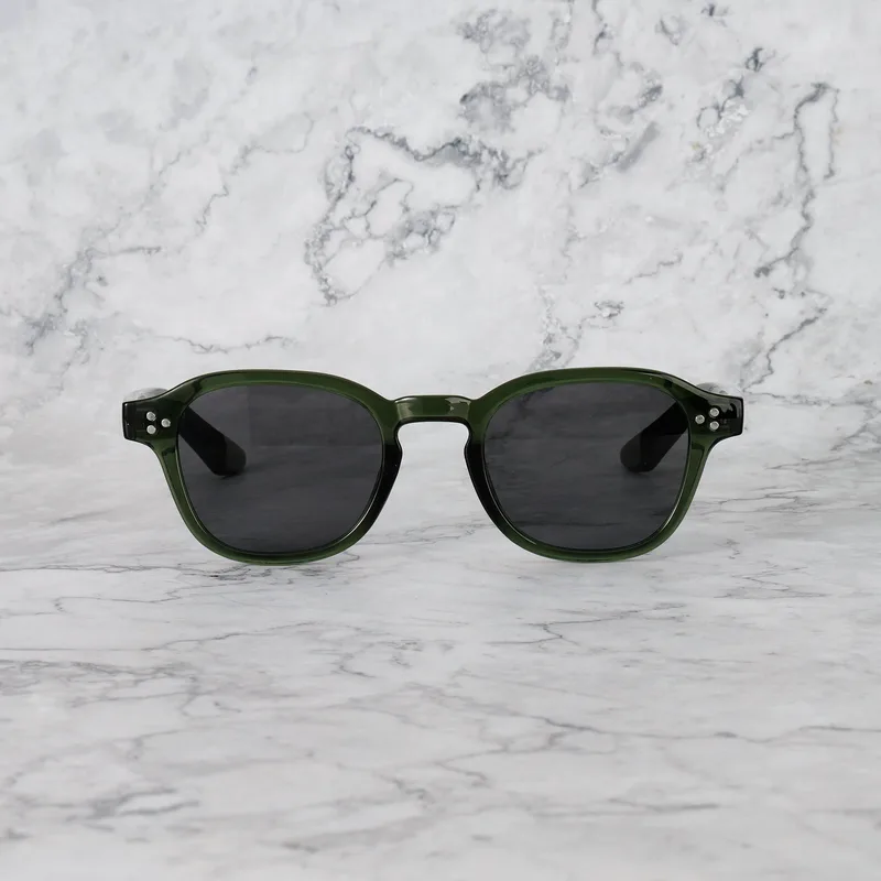 MARK Tinted Sunglasses | Green | Gray Shades | Explicit Poets Sunglasses